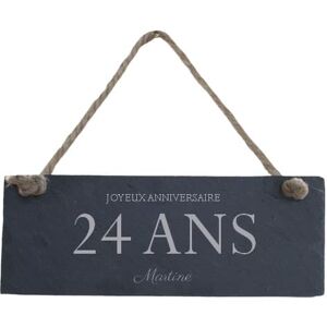 Cadeaux.com Plaque de porte en ardoise femme 24 ans