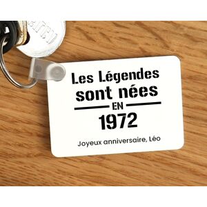 Cadeaux.com Porte-clés personnalisé - Les Légendes sont nées en 1972