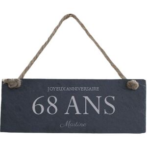 Cadeaux.com Plaque de porte en ardoise femme 68 ans