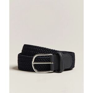 Anderson's Stretch Woven 3,5 cm Belt Navy