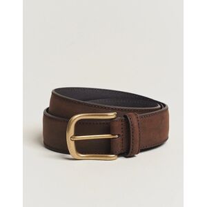 Crockett & Jones 3,5 cm Belt Dk Brown Rough-Out Suede