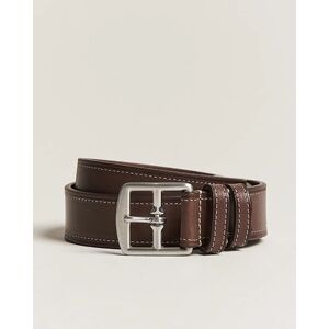 Anderson's Bridle Stiched 3,5 cm Leather Belt Brown