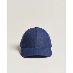 Varsity Headwear Linen Baseball Cap Oxford Blue