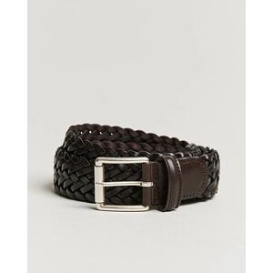 Anderson's Woven Leather 3,5 cm Belt Dark Brown - Publicité