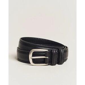 Anderson's Grained Leather Belt 3 cm Black