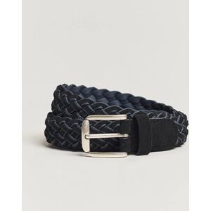 Anderson's Woven Suede Mix Belt 3 cm Navy - Publicité