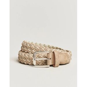 Anderson's Woven Suede Mix Belt 3 cm Beige