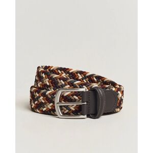 Anderson's Stretch Woven 3,5 cm Belt Multi Brown