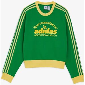 Adidas Originals Sweat Crew Retro Graphics vert/jaune m femme