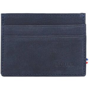 Porte-cartes 4 Cartes Etincelle Nubuck Cuir Etrier Bleu