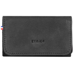 Porte-monnaie Etincelle Nubuck Cuir Etrier Noir