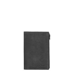 Porte-monnaie Etincelle Nubuck Cuir Etrier Noir