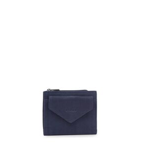 Porte-monnaie Etincelle Nubuck Cuir Etrier Bleu