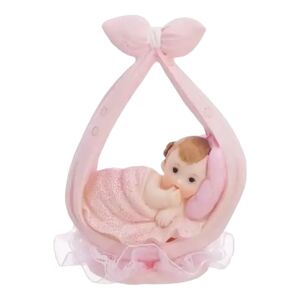 Party Deco Figurine Baby Girl rose dans un foulard
