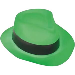 Chapeau Tribly style Mafieux fluo neon Vert