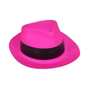 Chapeau Tribly style Mafieux fluo neon Rose