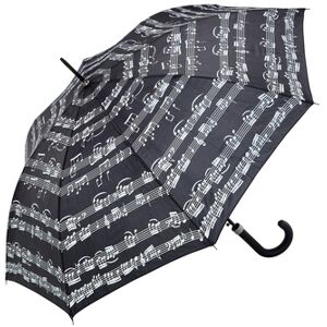 Anka Verlag Stick Umbrella Black Noir avec notes blanches