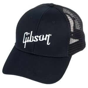Gibson Trucker Baseball Cap Black noir et logo blanc