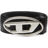 Diesel - Ceinture en coton ciré - Ceintures - Homme - Noir 75