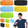 15 Pcs Bandeau Annee 80 Bandeau Fluo - Bandeaux De Sport Elastiques Antid¿¿Rapants - Bandeaux Color¿¿S De Yoga - ¿¿Vacuation De L'humidit¿¿ Bandeau Unisexes Fitness-5 Couleurs