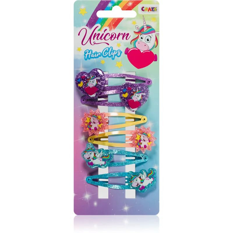 Craze Unicorn barrettes à cheveux 6 pcs