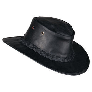 Barmah Hats chapeau cuir Noir - L
