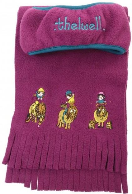 Hy Girls Thelwell Collection Pony Fleece Headband & Scarf Set