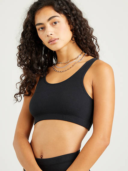 Levi's Rib Bra - Femme - Noir / Stonewashed Black