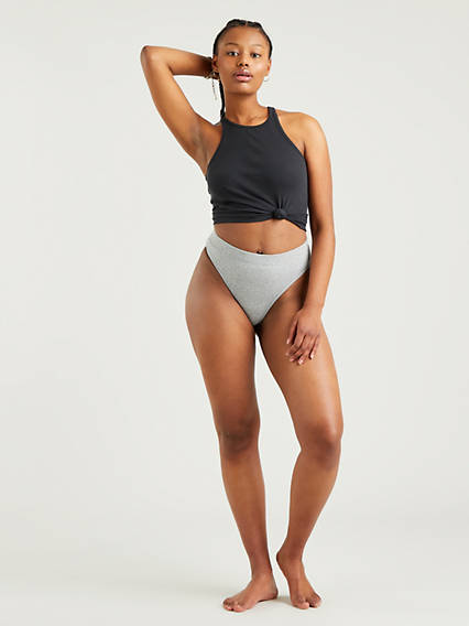 Levi's Rib High Rise Brief - Femme - Gris / Heather Grey