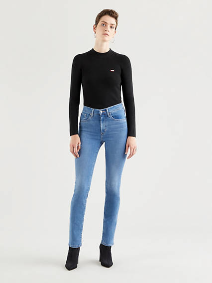 Levi's 724 High Rise Straight Jeans - Femme - Indigo clair / Rio Frost