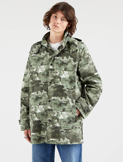 Levi's Mission Fishtail Parka - Homme - Vert / Ocean Camo Hedge Green