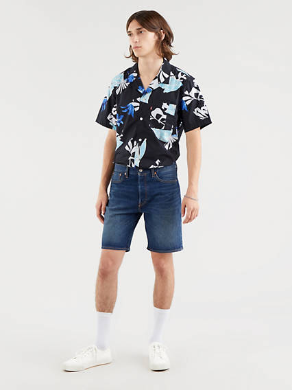 Levi's 501 Levi's Orginal Hemmed Shorts - Homme - Indigo moyen / Fire Goin' Short