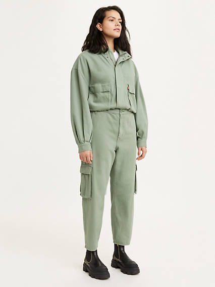 Levi's Loose Cargo Pants - Femme - Vert / Soft Surplus Sea Spray