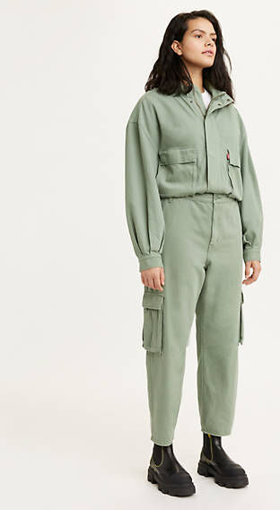 Levi's Loose Cargo Pants - Femme - Vert / Soft Surplus Sea Spray