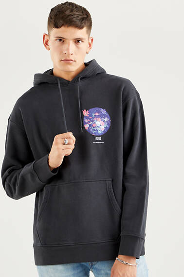 Levi's Relaxed Graphic Hoodie - Homme - Noir / Caviar