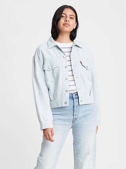 Levi's Oversized Utility Trucker Jacket - Femme - Indigo clair / Waste Not