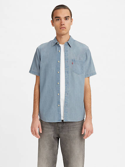 Levi's Classic Standard Fit Shirt - Homme - Bleu / Red Cast Stone