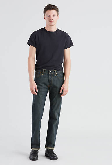 Levi's 501 Levis Original Fit Jeans - Homme - Noir / Dark Clean