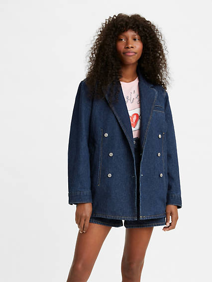 Levi's X Ganni Denim Blazer - Femme - Indigo fonc / Watch Out Dark