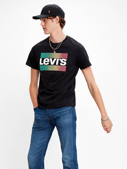 Levi's Sportswear Graphic Tee - Homme - Noir / Gradient Mineral Black