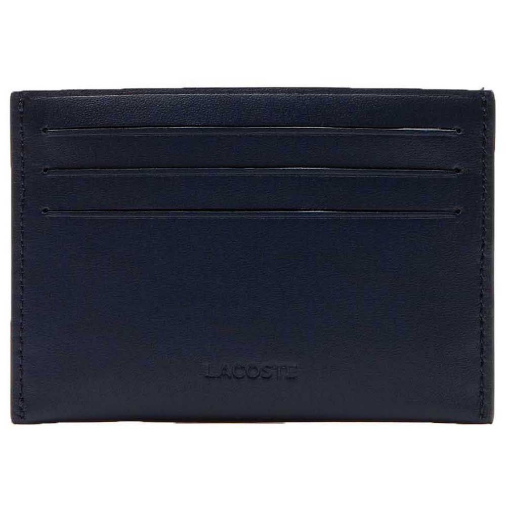 Lacoste Fitzgerald Credit Card Holder Leather Wallet Bleu Homme Bleu One Size male