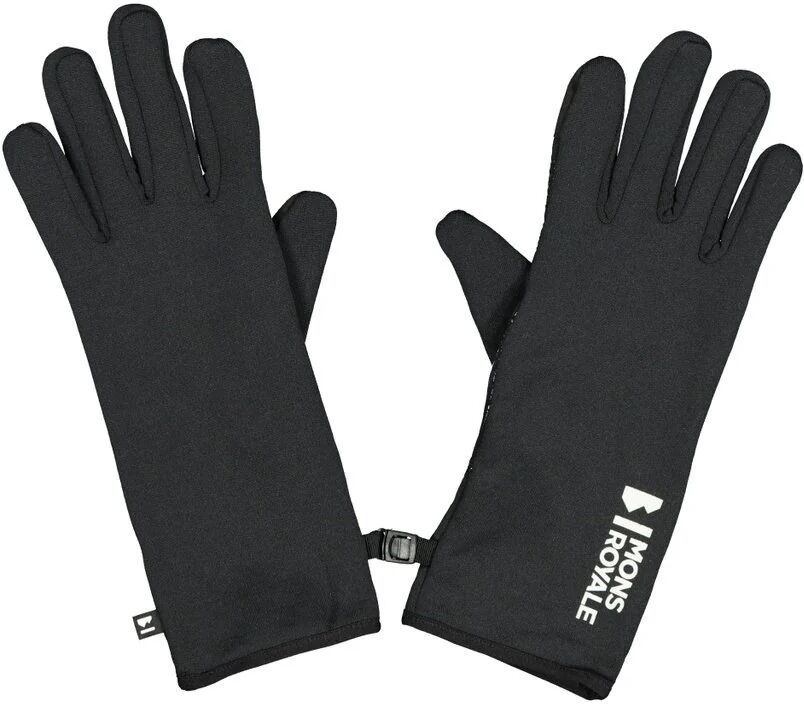 Mons Royale Amp Wool Fleece Glove - Merino Wool & Polyester, Black / S