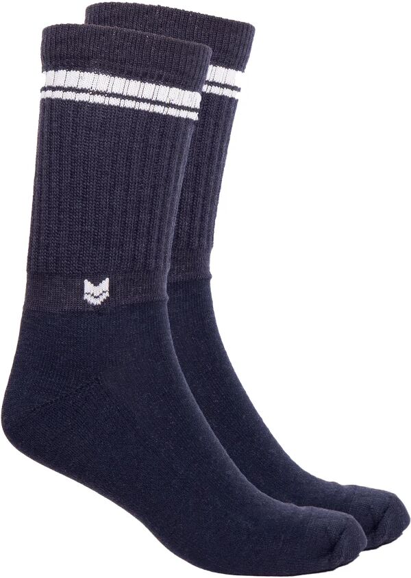 VAI-KØ Crew Sock - Organic Merino Wool, Navy / 39-42