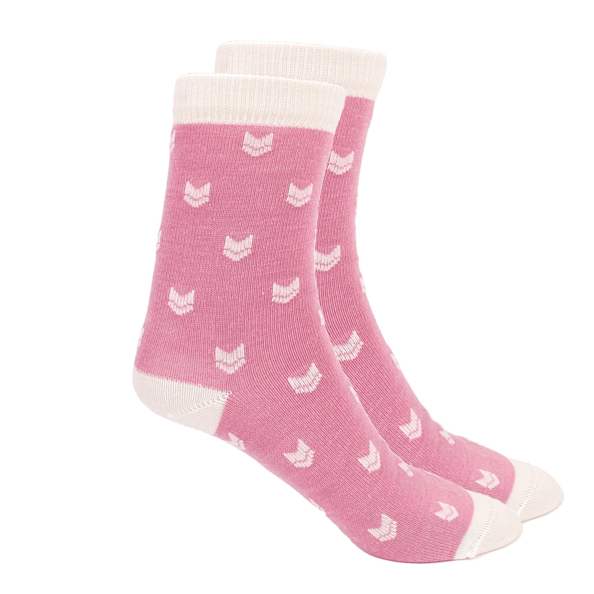 VAI-KØ Logo Socks - Merino Wool, Hazy Pink / 43-46