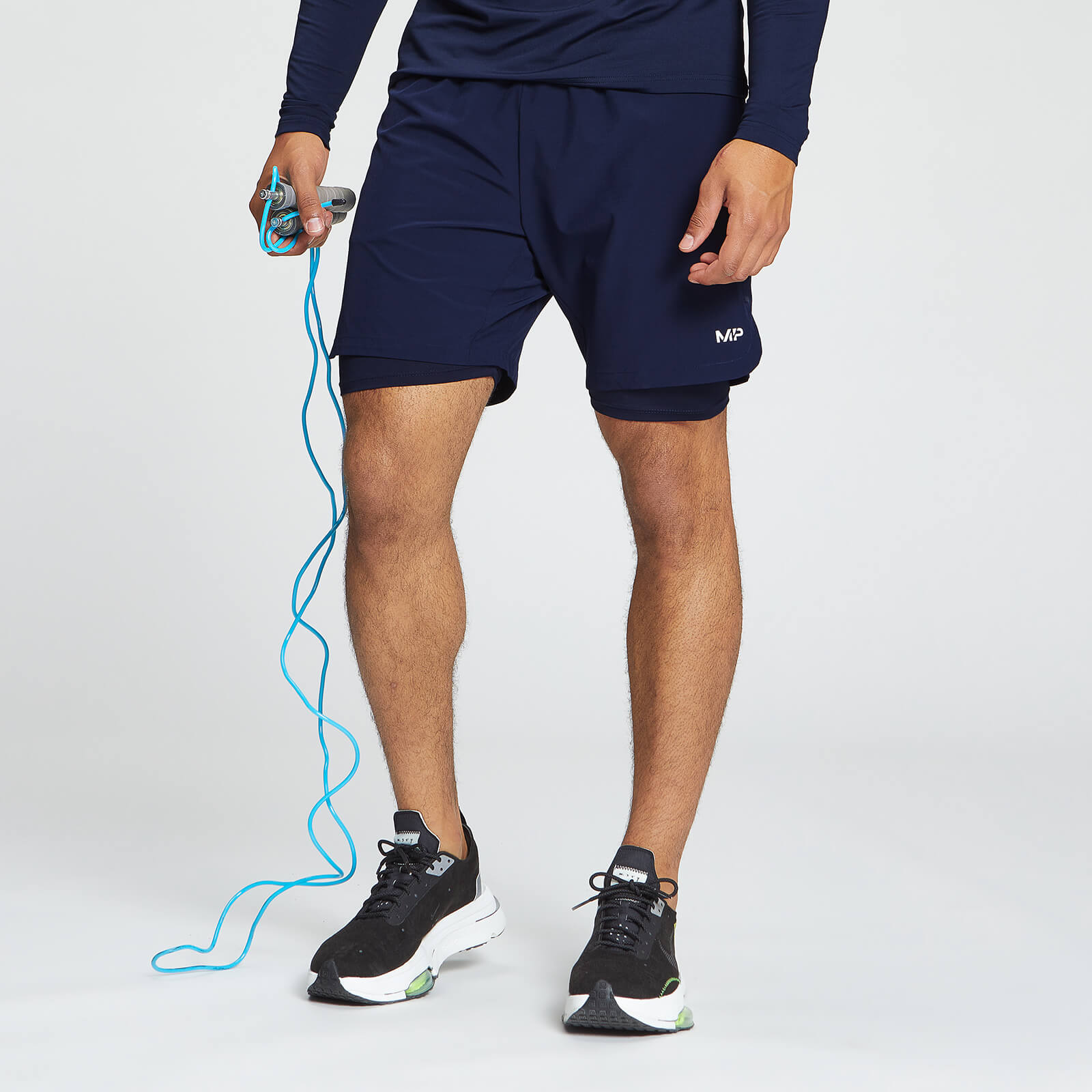 MP Men's 2 in 1 Training Shorts - Navy - XL