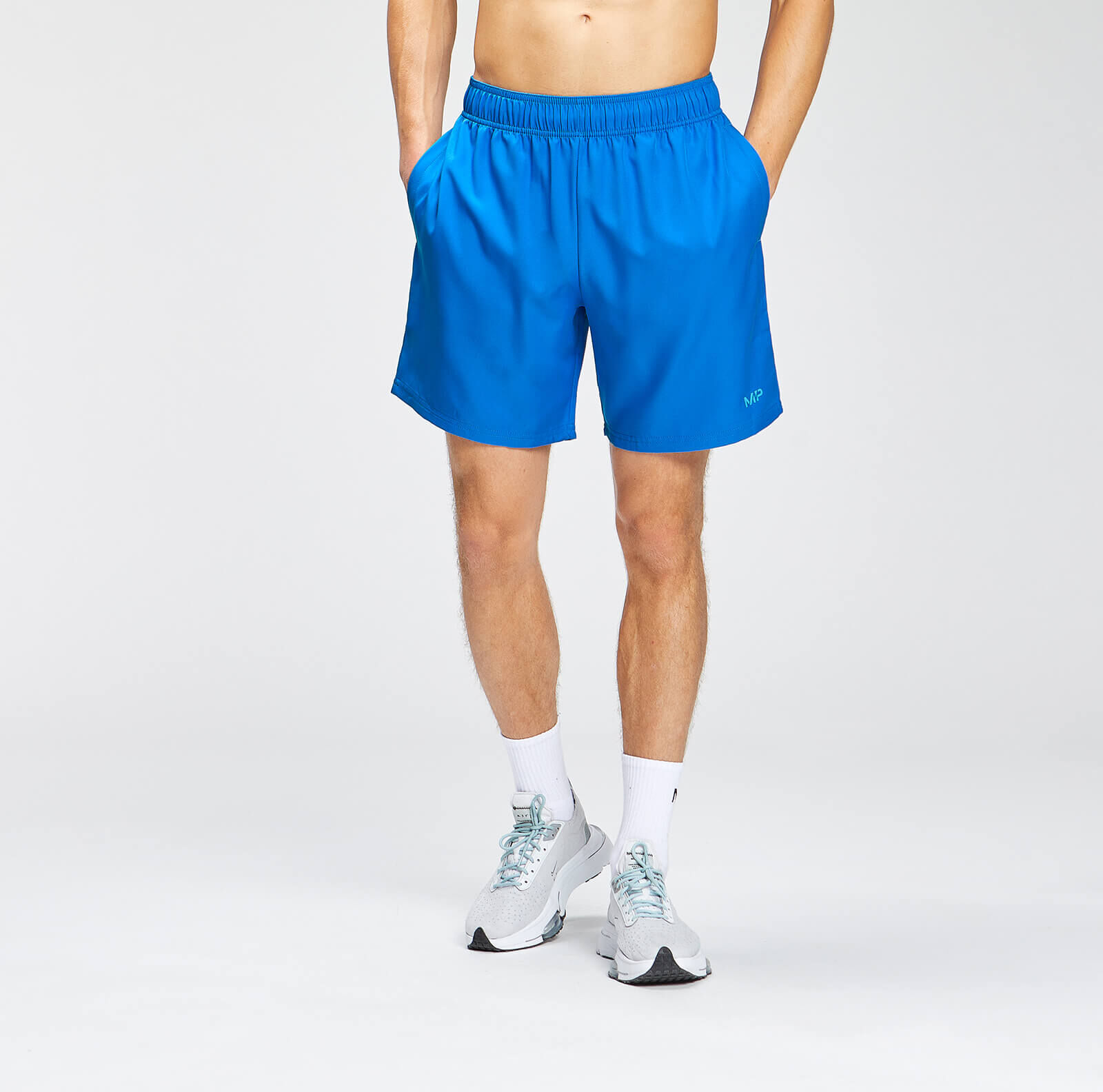 MP Men's Repeat Graphic Training Shorts - True Blue - XS