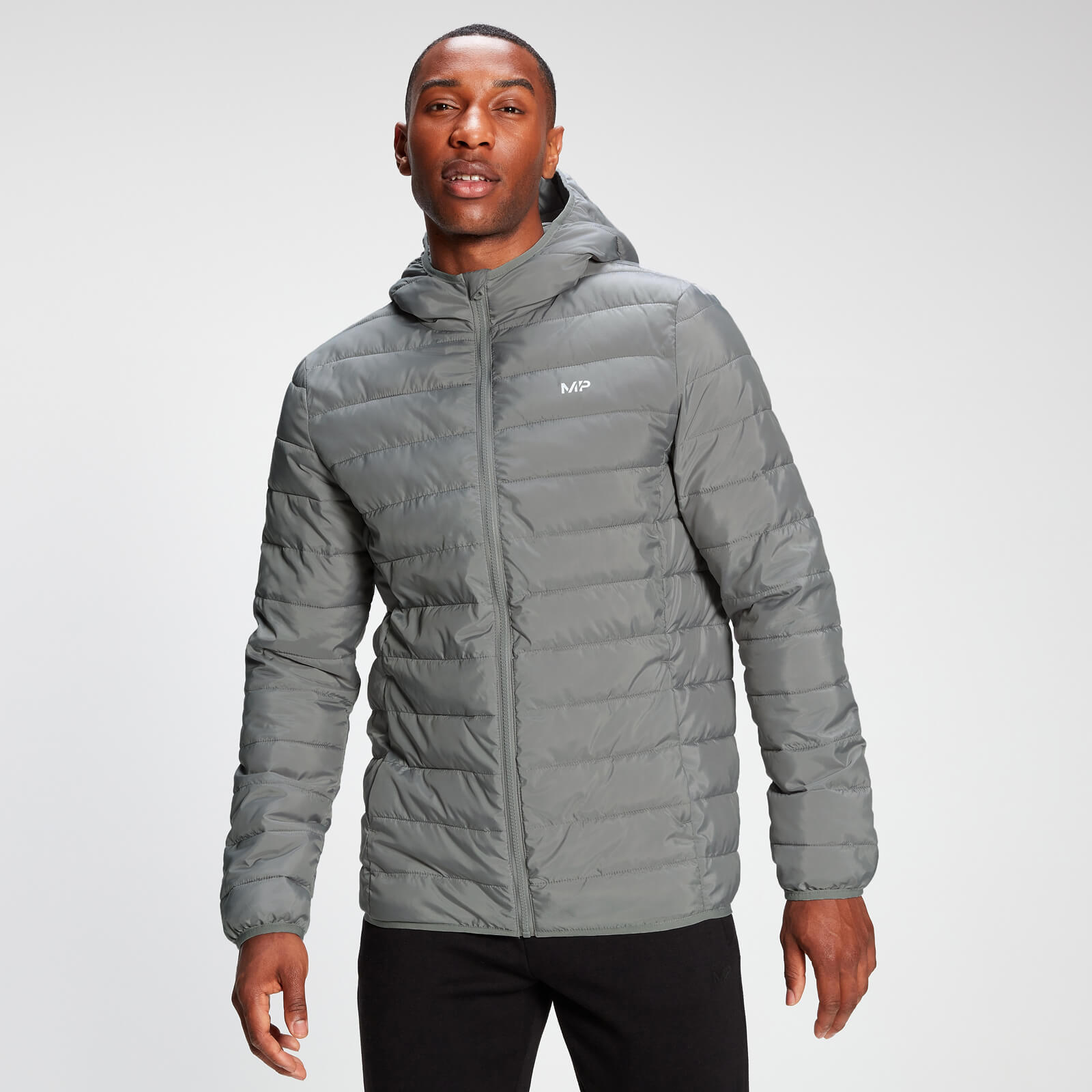 MP Men's Lightweight Hooded Packable Puffer Jacket - Storm - XL