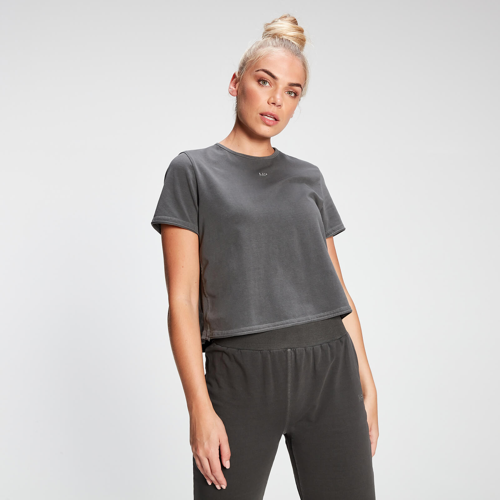 MP Women's Training Cropped T-Shirt - Washed Black - XL