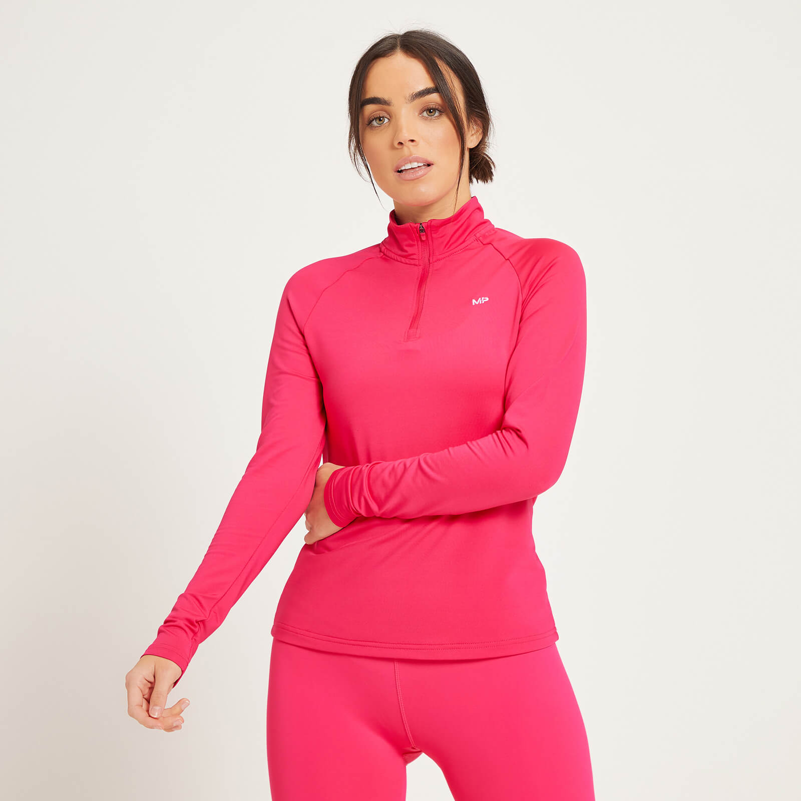 MP Women's Training Slim Fit 1/4 Zip - Magenta  - XL