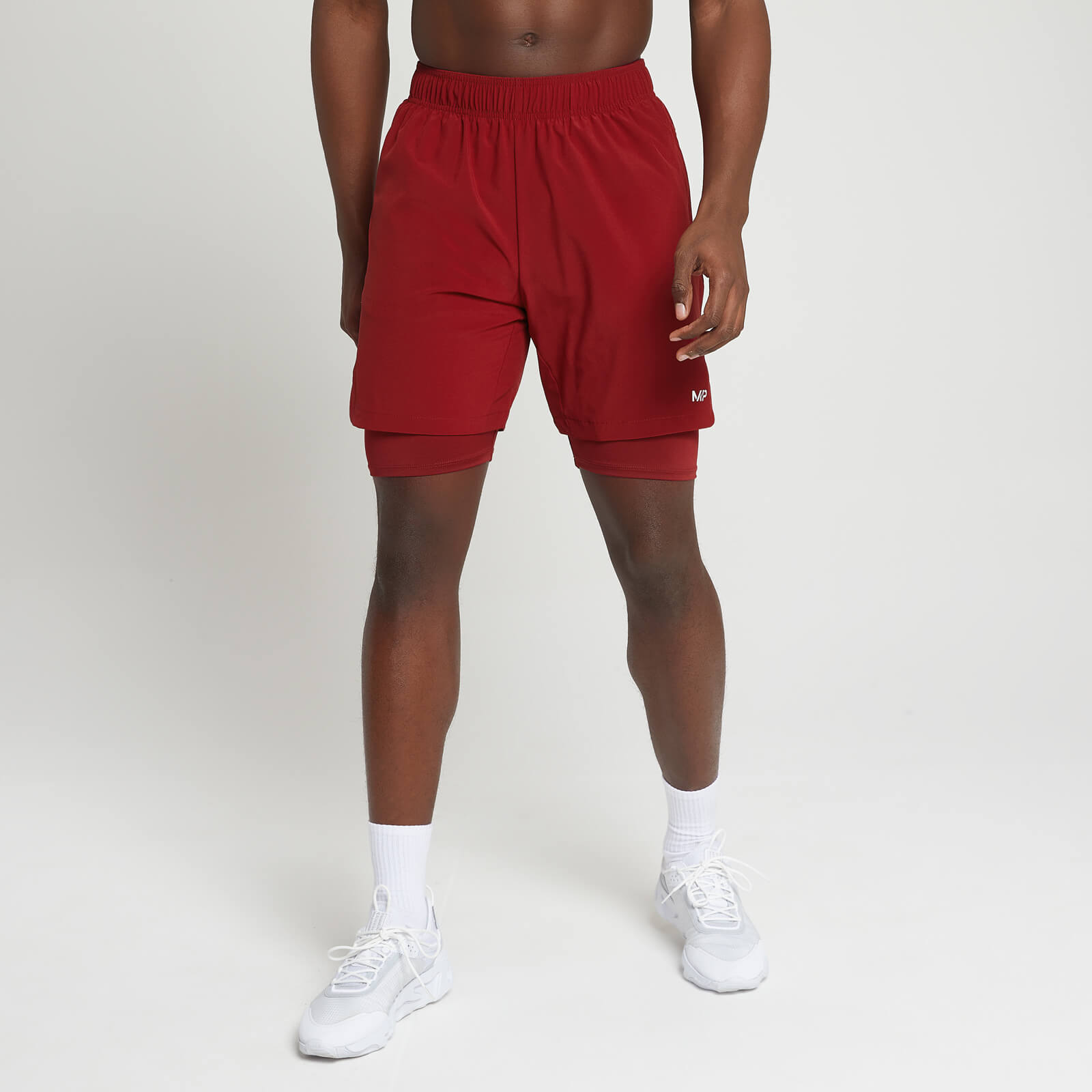 MP Men's 2 In 1 Training Shorts - Scarlet - XL